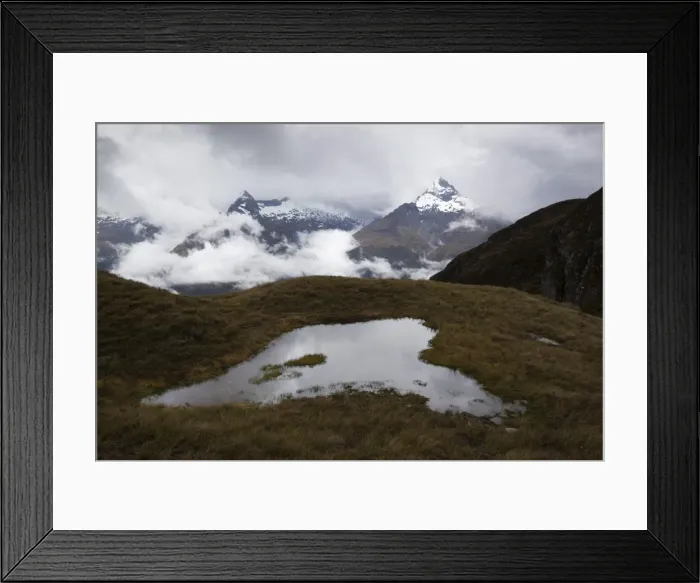 Framed Print : Darran Mountains and tarn from Harris Saddle, Routeburn Track, Fiordland National Park, UNESCO World Heritage Site, South Island, New Zealand, Pacific Framed Print : Darran Mountains and tarn from Harris Saddle, Routeburn Track, Fiordland National Park, UNESCO World Heritage Site, South Island, New Zealand, Pacific