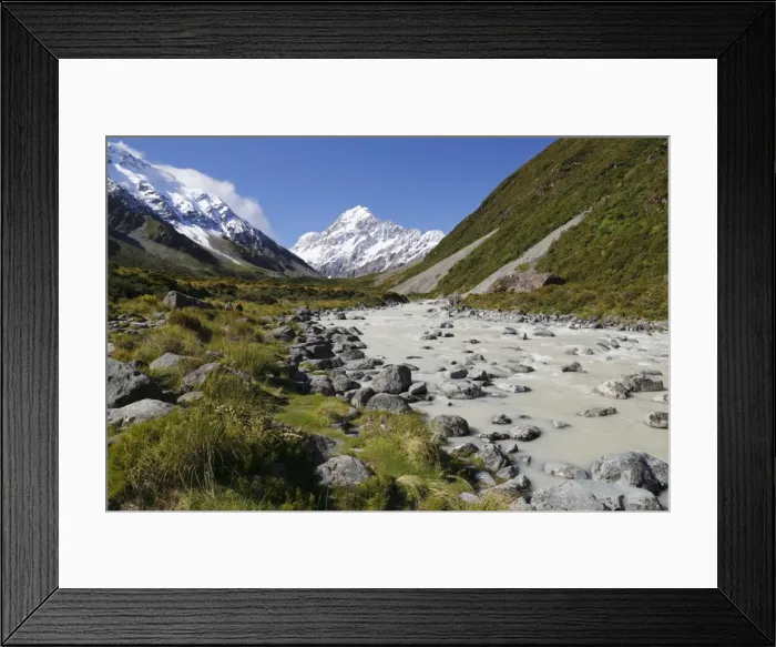 Framed Print : Hooker Valley and river with Mount Cook, Mount Cook National Park, UNESCO World Heritage Site, Canterbury region, South Island, New Zealand, Pacific Framed Print : Hooker Valley and river with Mount Cook, Mount Cook National Park, UNESCO World Heritage Site, Canterbury region, South Island, New Zealand, Pacific