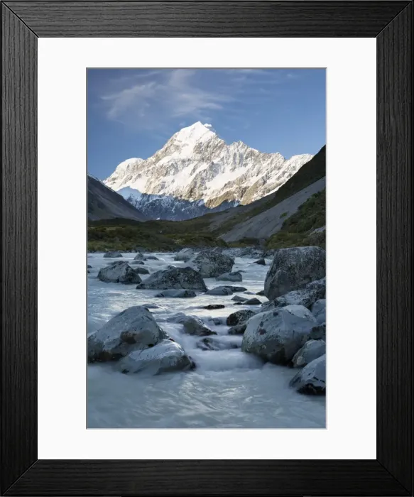 Framed Print : Hooker Valley and river with Mount Cook, Mount Cook National Park, UNESCO World Heritage Site, Canterbury region, South Island, New Zealand, Pacific Framed Print : Hooker Valley and river with Mount Cook, Mount Cook National Park, UNESCO World Heritage Site, Canterbury region, South Island, New Zealand, Pacific