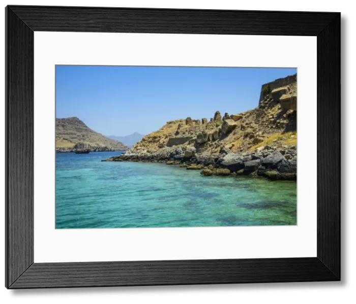 Framed Print : Telegraph Island in the Khor ash-sham fjord, Musandam, Oman, Middle East Framed Print : Telegraph Island in the Khor ash-sham fjord, Musandam, Oman, Middle East