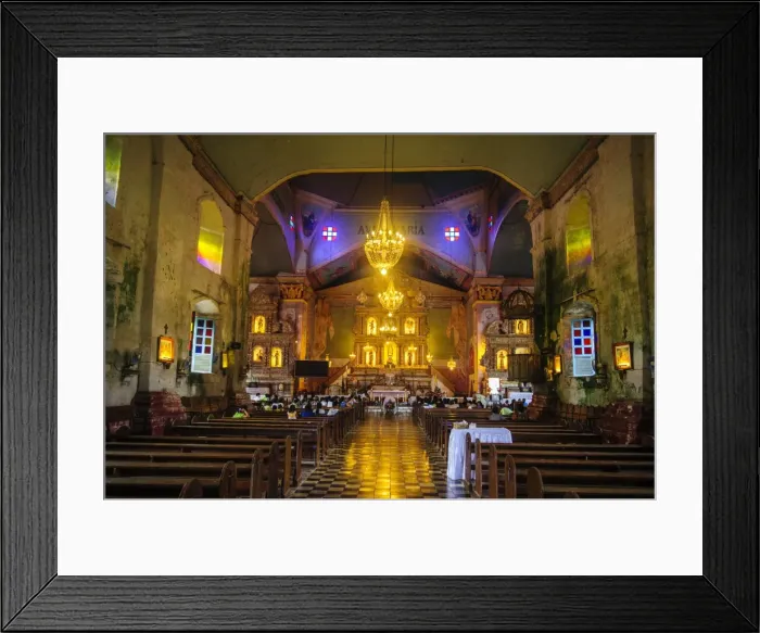 Framed Print : Church service in the colonial Spanish Baclayon Church in Bohol, Philippines, Southeast Asia, Asia Framed Print : Church service in the colonial Spanish Baclayon Church in Bohol, Philippines, Southeast Asia, Asia