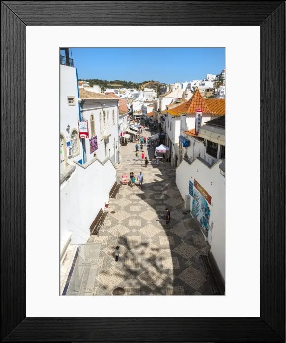 Framed Print : Rua 5 de Outobro, Albufeira, Algarve, Portugal, Europe Framed Print : Rua 5 de Outobro, Albufeira, Algarve, Portugal, Europe
