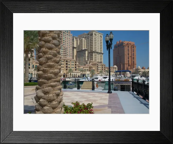 Framed Print : Harbour and architecture, The Pearl, Doha, Qatar, Middle East Framed Print : Harbour and architecture, The Pearl, Doha, Qatar, Middle East