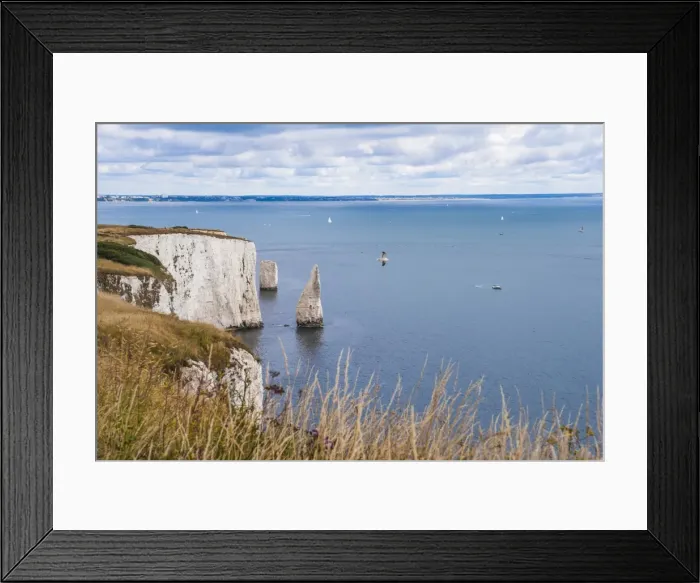 Framed Print : Chalk stacks and cliffs at Old Harry Rocks, between Swanage and Purbeck, Dorset, Jurassic Coast, UNESCO World Heritage Site, England, United Kingdom, Europe Framed Print : Chalk stacks and cliffs at Old Harry Rocks, between Swanage and Purbeck, Dorset, Jurassic Coast, UNESCO World Heritage Site, England, United Kingdom, Europe