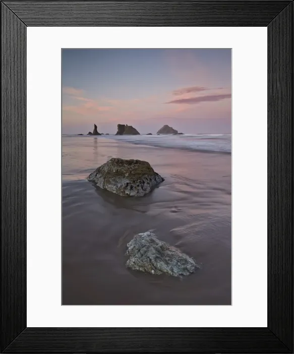 Framed Print : Rocks on the beach at dawn, Bandon Beach, Oregon, United States of America, North America Framed Print : Rocks on the beach at dawn, Bandon Beach, Oregon, United States of America, North America