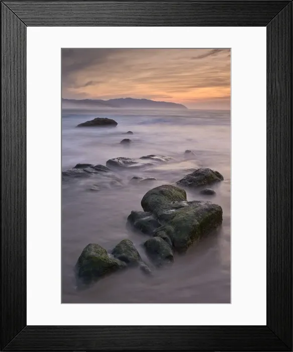 Framed Print : Rocks at sunset, Pacific City, Oregon, United States of America, North America Framed Print : Rocks at sunset, Pacific City, Oregon, United States of America, North America