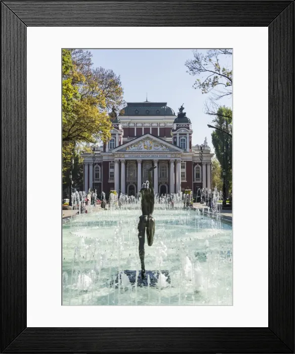 Framed Print : Ivan Vasov, National Theatre, City Garden Park, Sofia, Bulgaria, Europe