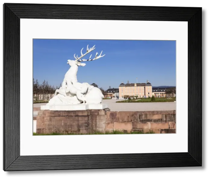 Framed Print : Sculpture of the deer, Schloss Schwetzingen Palace, Palace Gardens, Schwetzingen, Baden Wurttemberg, Germany, Europe Framed Print : Sculpture of the deer, Schloss Schwetzingen Palace, Palace Gardens, Schwetzingen, Baden Wurttemberg, Germany, Europe