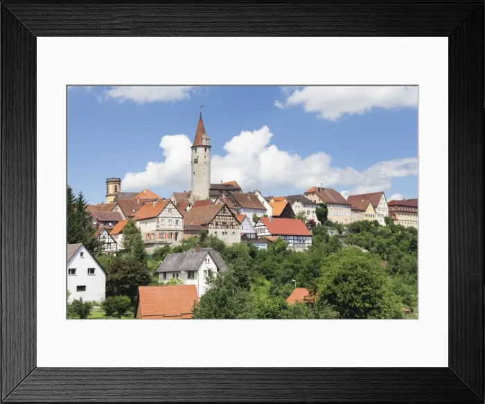 Framed Print : Stadtturm Tower and half timbered houses, Kirchberg an der Jagst, Hohenlohe Region, Baden Wurttemberg, Germany, Europe Framed Print : Stadtturm Tower and half timbered houses, Kirchberg an der Jagst, Hohenlohe Region, Baden Wurttemberg, Germany, Europe