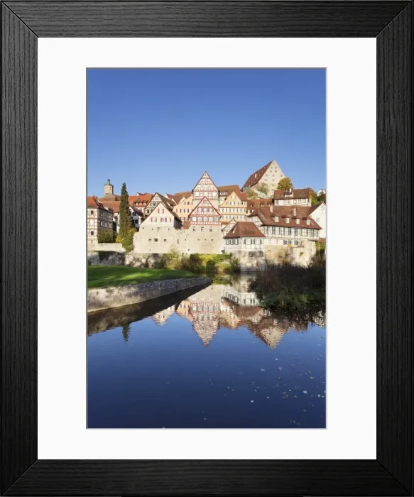 Framed Print : Half-timbered houses on the banks of the Kocher River, Schwaebisch Hall, Hohenlohe, Baden Wurttemberg, Germany, Europe Framed Print : Half-timbered houses on the banks of the Kocher River, Schwaebisch Hall, Hohenlohe, Baden Wurttemberg, Germany, Europe