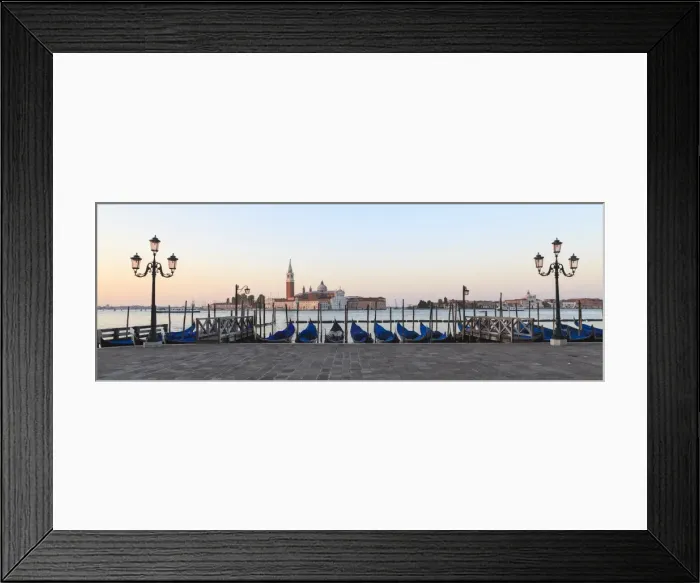 Framed Print : Gondolas moored on the Lagoon, San Giorgio Maggiore beyond, Riva degli Schiavoni, Venice, UNESCO World Heritage Site, Veneto, Italy, Europe Framed Print : Gondolas moored on the Lagoon, San Giorgio Maggiore beyond, Riva degli Schiavoni, Venice, UNESCO World Heritage Site, Veneto, Italy, Europe