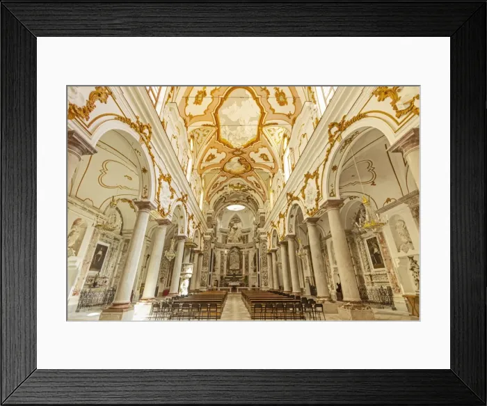Framed Print : Ornate interior columns, stucco and friezes in the Cathedral of San Lorenzo in this historic northwest port city, Trapani, Sicily, Italy, Mediterranean, Europe Framed Print : Ornate interior columns, stucco and friezes in the Cathedral of San Lorenzo in this historic northwest port city, Trapani, Sicily, Italy, Mediterranean, Europe
