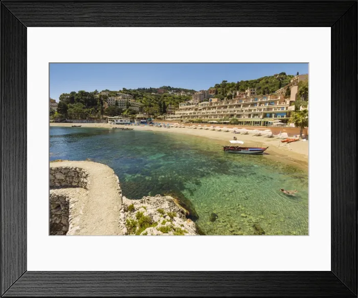 Framed Print : Mazzaro Bay and the Mazzaro Sea Palace hotel in this popular north east tourist town, Taormina, Catania Province, Sicily, Italy, Mediterranean, Europe Framed Print : Mazzaro Bay and the Mazzaro Sea Palace hotel in this popular north east tourist town, Taormina, Catania Province, Sicily, Italy, Mediterranean, Europe