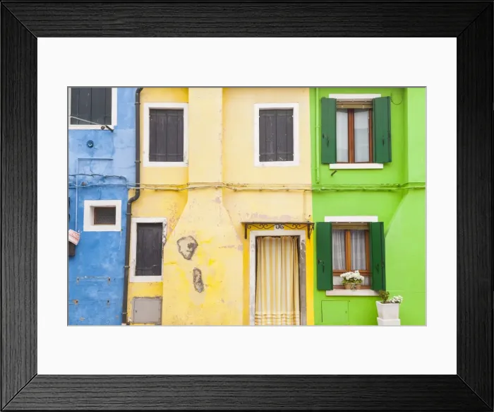 Framed Print : A colorful houses on Burano, Venice, Veneto, Italy, Europe Framed Print : A colorful houses on Burano, Venice, Veneto, Italy, Europe
