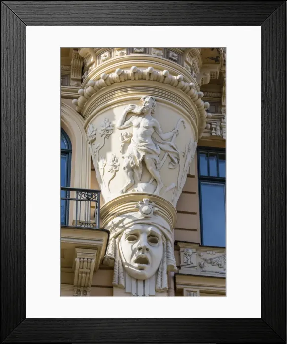 Framed Print : Art Nouveau style architecture locally known as Jugendstil, Riga, Latvia, Europe Framed Print : Art Nouveau style architecture locally known as Jugendstil, Riga, Latvia, Europe