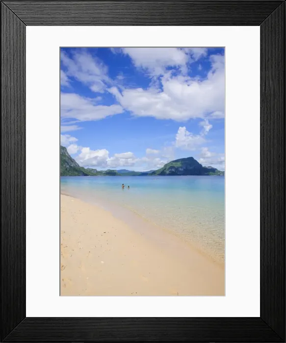 Framed Print : Sandy beach and clear waters in the Bacuit archipelago, Palawan, Philippines, Southeast Asia, Asia Framed Print : Sandy beach and clear waters in the Bacuit archipelago, Palawan, Philippines, Southeast Asia, Asia