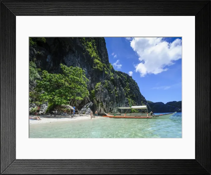 Framed Print : Outrigger boat in the crystal clear water in the Bacuit archipelago, Palawan, Philippines, Southeast Asia, Asia Framed Print : Outrigger boat in the crystal clear water in the Bacuit archipelago, Palawan, Philippines, Southeast Asia, Asia