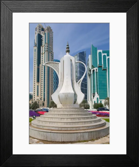 Framed Print : Tea Pot Sculpture, West Bay Central Financial District, Doha, Qatar, Middle East Framed Print : Tea Pot Sculpture, West Bay Central Financial District, Doha, Qatar, Middle East