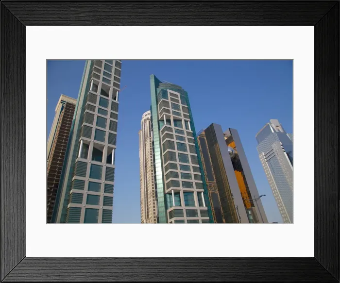 Framed Print : Contemporary architecture in City Centre, Doha, Qatar, Middle East Framed Print : Contemporary architecture in City Centre, Doha, Qatar, Middle East