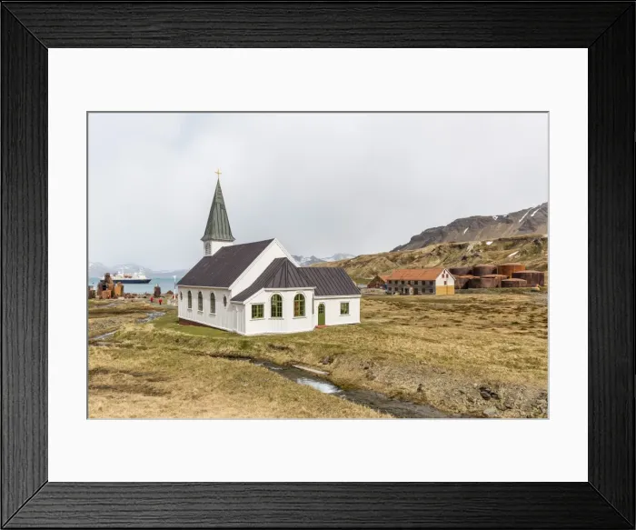 Framed Print : The abandoned and recently restored whaling station at Grytviken, South Georgia, UK Overseas Protectorate, Polar Regions Framed Print : The abandoned and recently restored whaling station at Grytviken, South Georgia, UK Overseas Protectorate, Polar Regions