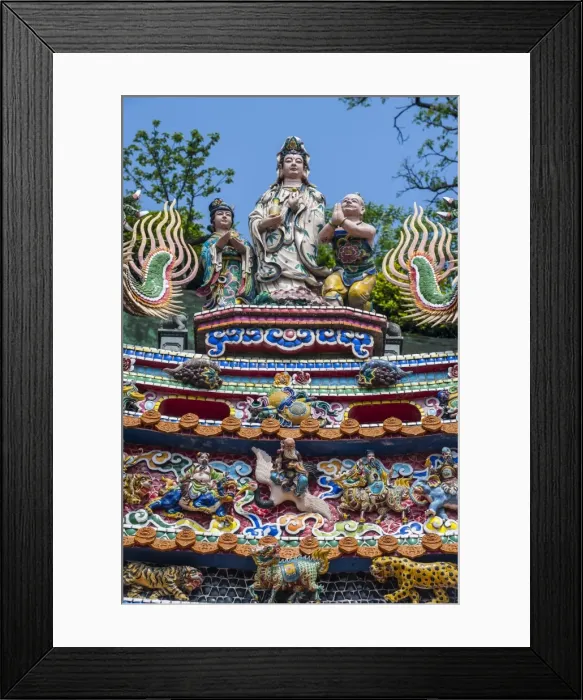 Framed Print : Colourful ornamented roof, Guandu Temple, Guandu, Taipeh, Taiwan, Asia Framed Print : Colourful ornamented roof, Guandu Temple, Guandu, Taipeh, Taiwan, Asia