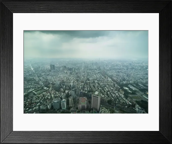 Framed Print : View over Taipei from the 101 Tower, Taipei, Taiwan, Asia Framed Print : View over Taipei from the 101 Tower, Taipei, Taiwan, Asia