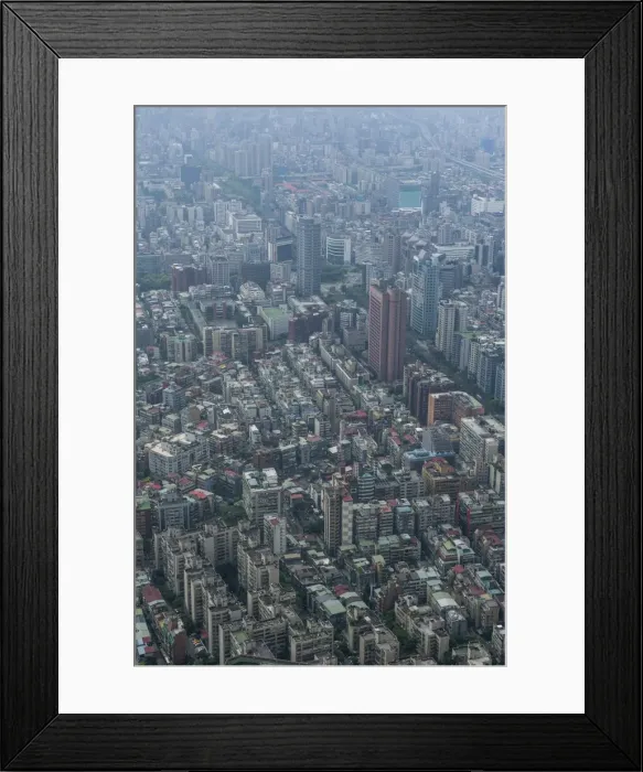 Framed Print : View over Taipeh from the 101 Tower, Taipeh, Taiwan, Asia Framed Print : View over Taipeh from the 101 Tower, Taipeh, Taiwan, Asia