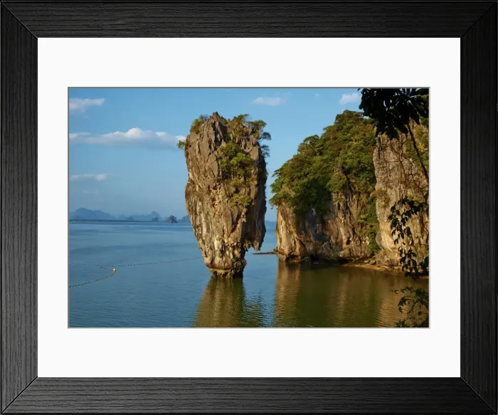 Framed Print : Phang Nga Bay, Ao Phang Nga National Park, Ko Khao Phing Kan Island, Ko Tapu Rock (James Bond Rock), Krabi Province, Thailand, Southeast Asia, Asia