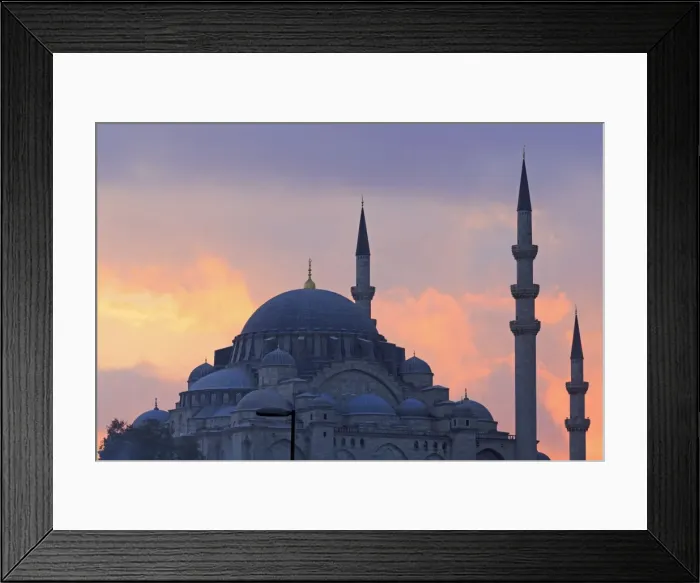 Framed Print : Suleymaniye Mosque, UNESCO World Heritage Site, Eminonu and Bazaar District, Istanbul, Turkey, Europe