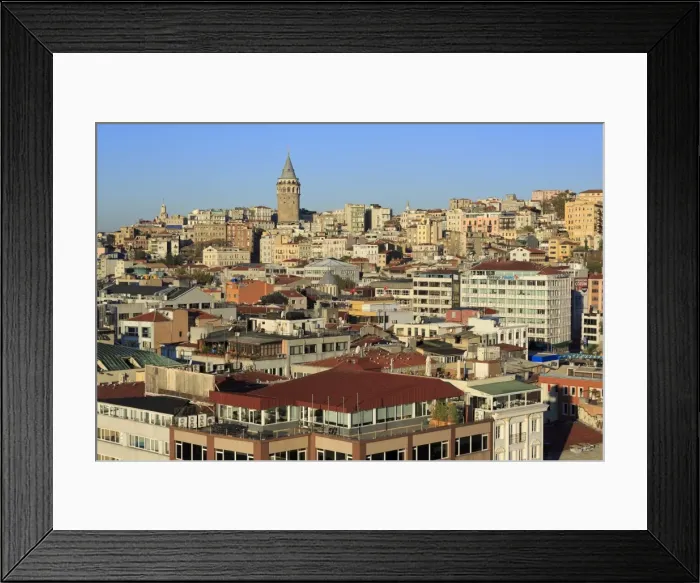 Framed Print : Galata Tower, Beyoglu District, Istanbul, Turkey, Europe