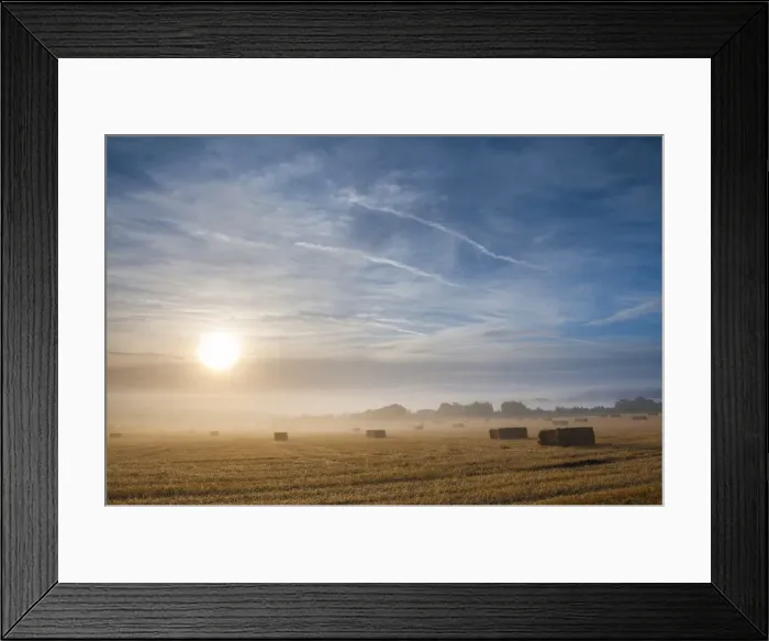 Framed Print : Misty sunrise at Longborough, a village in The Cotswolds, Gloucestershire, England, United Kingdom, Europe Framed Print : Misty sunrise at Longborough, a village in The Cotswolds, Gloucestershire, England, United Kingdom, Europe