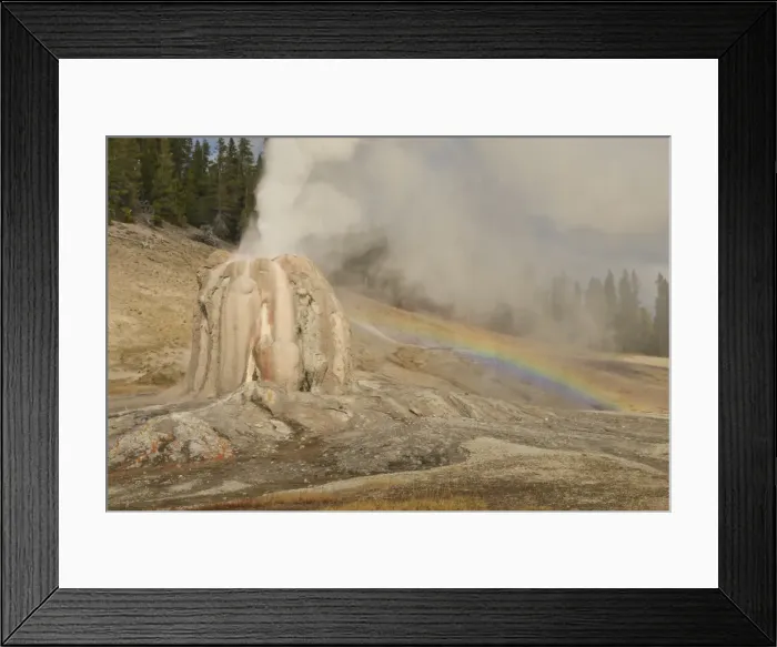 Framed Print : Lone Star Geyser erupts and creates rainbow, Yellowstone National Park, UNESCO World Heritage Site, Wyoming, United States of America, North America Framed Print : Lone Star Geyser erupts and creates rainbow, Yellowstone National Park, UNESCO World Heritage Site, Wyoming, United States of America, North America