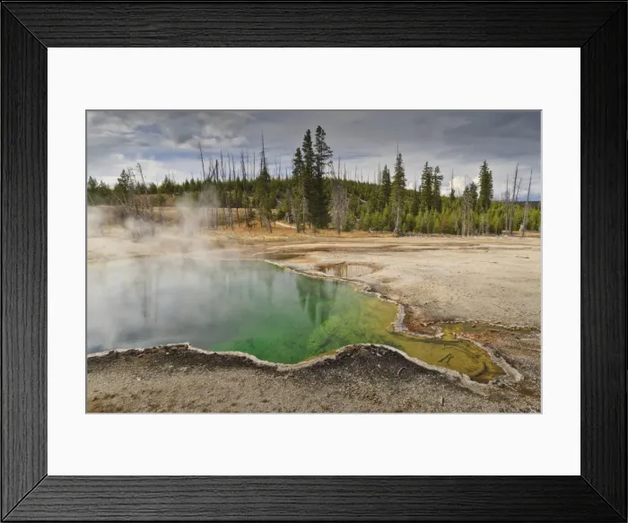 Framed Print : Abyss Pool, one of Yellowstones deepest, West Thumb Geyser Basin, Yellowstone National Park, UNESCO World Heritage Site, Wyoming, United States of America, North America Framed Print : Abyss Pool, one of Yellowstones deepest, West Thumb Geyser Basin, Yellowstone National Park, UNESCO World Heritage Site, Wyoming, United States of America, North America