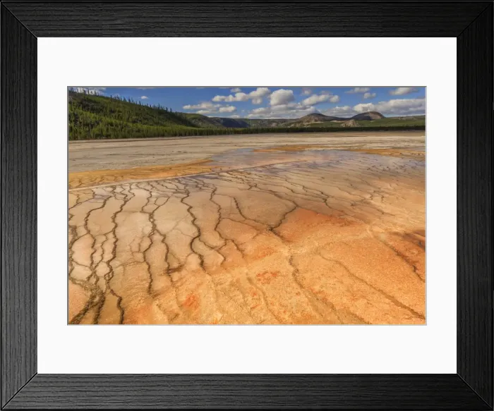 Framed Print : Grand Prismatic Spring with a view towards Twin Buttes, Midway Geyser Basin, Yellowstone National Park, UNESCO World Heritage Site, Wyoming, United States of America, North America Framed Print : Grand Prismatic Spring with a view towards Twin Buttes, Midway Geyser Basin, Yellowstone National Park, UNESCO World Heritage Site, Wyoming, United States of America, North America