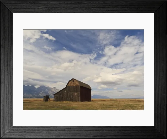 Framed Print : Mormon Row barn under a big sky in autumn (fall), Antelope Flats, Grand Teton National Park, Wyoming, United States of America, North America Framed Print : Mormon Row barn under a big sky in autumn (fall), Antelope Flats, Grand Teton National Park, Wyoming, United States of America, North America