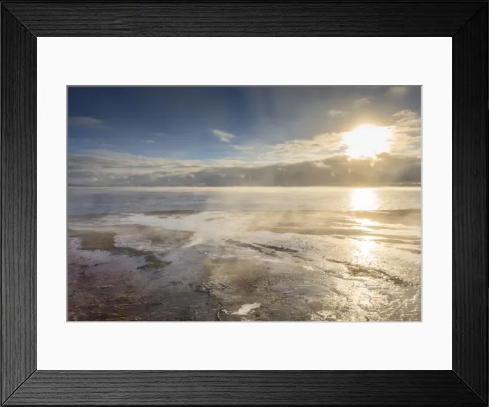 Framed Print : Freezing dawn mists, Yellowstone Lake at West Thumb Geyser Basin, Yellowstone National Park, UNESCO World Heritage Site, Wyoming, United States of America, North America Framed Print : Freezing dawn mists, Yellowstone Lake at West Thumb Geyser Basin, Yellowstone National Park, UNESCO World Heritage Site, Wyoming, United States of America, North America