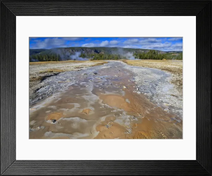 Framed Print : Grand Geyser run-off, Upper Geyser Basin, Yellowstone National Park, UNESCO World Heritage Site, Wyoming, United States of America, North America Framed Print : Grand Geyser run-off, Upper Geyser Basin, Yellowstone National Park, UNESCO World Heritage Site, Wyoming, United States of America, North America