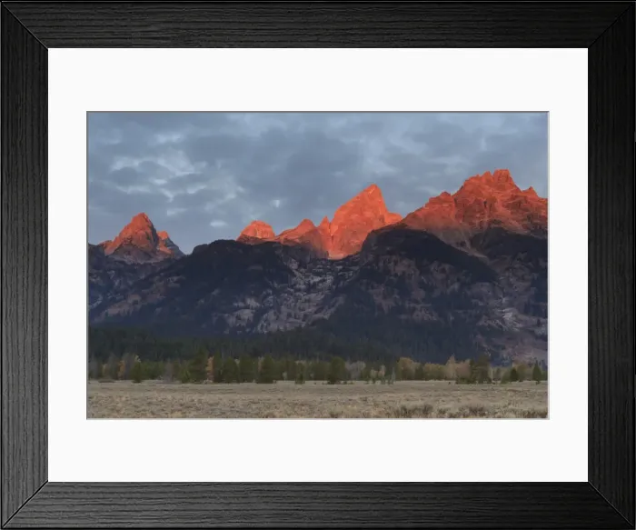 Framed Print : Cathedral Group of the Teton Range lit by intense dawn light in autumn (fall), Grand Teton National Park, Wyoming, United States of America, North America Framed Print : Cathedral Group of the Teton Range lit by intense dawn light in autumn (fall), Grand Teton National Park, Wyoming, United States of America, North America