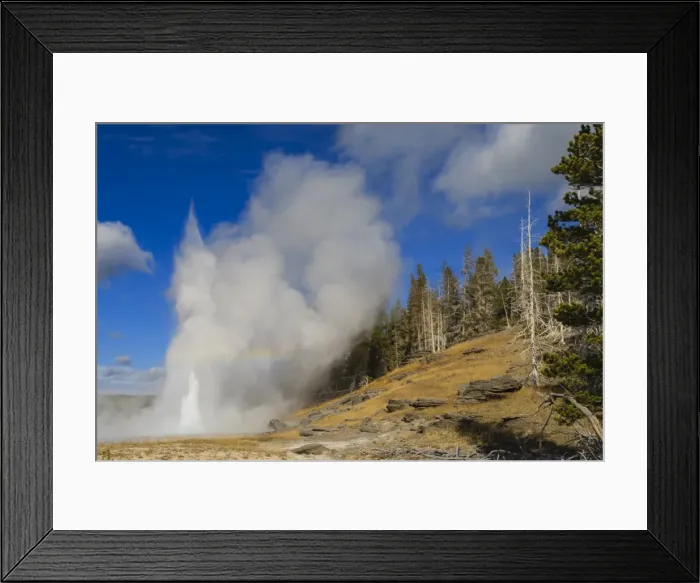 Framed Print : Grand Geyser erupts, forcing steam high into the air, Upper Geyser Basin, Yellowstone National Park, UNESCO World Heritage Site, Wyoming, United States of America, North America Framed Print : Grand Geyser erupts, forcing steam high into the air, Upper Geyser Basin, Yellowstone National Park, UNESCO World Heritage Site, Wyoming, United States of America, North America