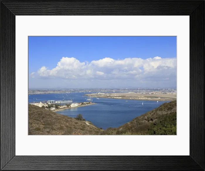 Framed Print : San Diego Bay viewed from Cabrillo National Monument, Point Loma, San Diego, California, United States of America, North America Framed Print : San Diego Bay viewed from Cabrillo National Monument, Point Loma, San Diego, California, United States of America, North America