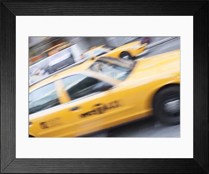 Framed Print : Yellow taxi, New York, United States of America, North America Framed Print : Yellow taxi, New York, United States of America, North America