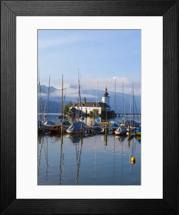 Framed Print : Picturesque Schloss Ort, Lake Traunsee, Gmunden, Salzkammergut, Upper Austria, Austria, Europe Framed Print : Picturesque Schloss Ort, Lake Traunsee, Gmunden, Salzkammergut, Upper Austria, Austria, Europe