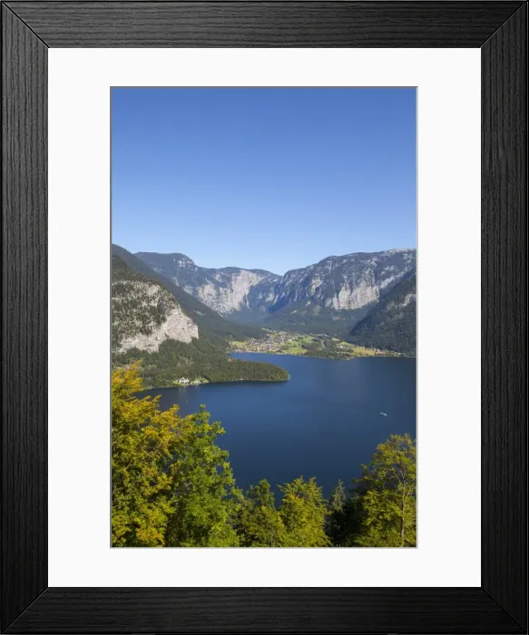 Framed Print : Elevated view over picturesque Hallstattersee, Oberosterreich (Upper Austria), Austria, Europe Framed Print : Elevated view over picturesque Hallstattersee, Oberosterreich (Upper Austria), Austria, Europe
