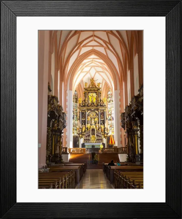 Framed Print : Interior of the Imperial Abbey of Mondsee, Mondsee, Mondsee Lake, Oberosterreich (Upper Austria), Austria, Europe