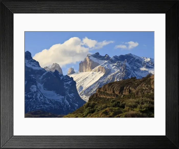 Framed Print : Late evening mountain view, Cordillera del Paine, Torres del Paine National Park, Patagonia, Chile, South America Framed Print : Late evening mountain view, Cordillera del Paine, Torres del Paine National Park, Patagonia, Chile, South America