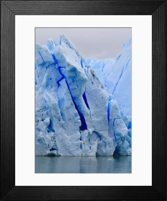 Framed Print : Lake-level view of blue ice at the glacier face, Grey Glacier, Torres del Paine National Park, Patagonia, Chile, South America Framed Print : Lake-level view of blue ice at the glacier face, Grey Glacier, Torres del Paine National Park, Patagonia, Chile, South America