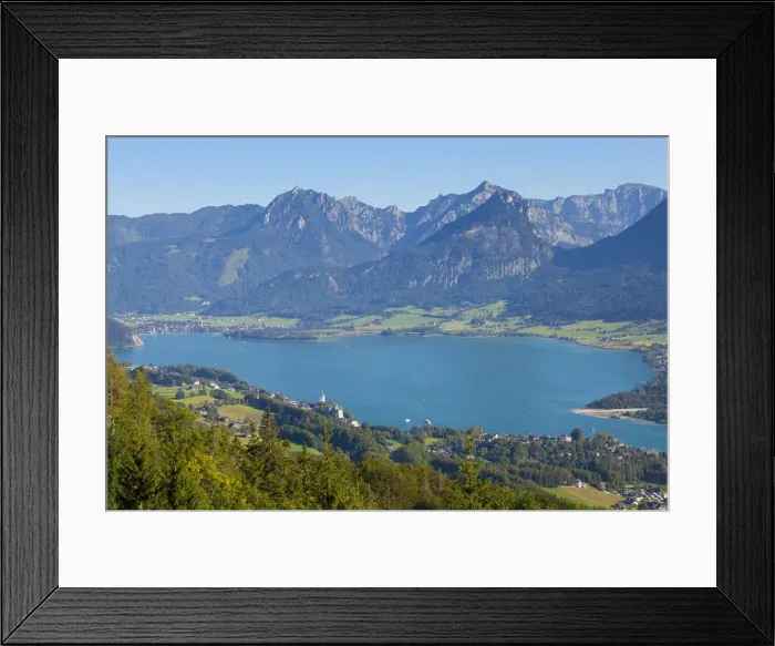 Framed Print : Elevated view over St. Wolfgang, Wolfgangsee lake, Flachgau, Salzburg, Upper Austria, Austria, Europe Framed Print : Elevated view over St. Wolfgang, Wolfgangsee lake, Flachgau, Salzburg, Upper Austria, Austria, Europe