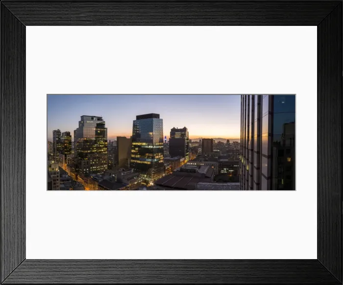 Framed Print : Aerial view of Central Santiago City at Night, Santiago, Chile, South America Framed Print : Aerial view of Central Santiago City at Night, Santiago, Chile, South America