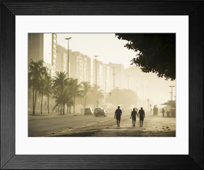 Framed Print : Copacabana Beach at dawn, Rio de Janeiro, Brazil, South America Framed Print : Copacabana Beach at dawn, Rio de Janeiro, Brazil, South America