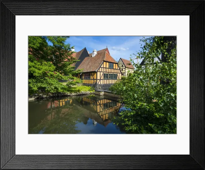 Framed Print : Little pond in the Old Town, Den Gamle By, open air museum in Aarhus, Denmark, Scandinavia, Europe Framed Print : Little pond in the Old Town, Den Gamle By, open air museum in Aarhus, Denmark, Scandinavia, Europe